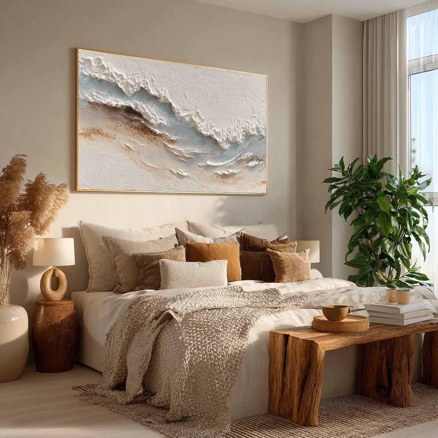 3D Textured Coastal Abstract Wall Art CZ0033 - Viral Wall Art